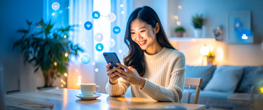 social media scrolling