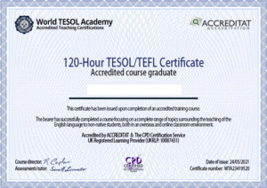 The word "tesol" in bold white lowercase letters with a globe icon integrated into the letter "o," set against a dark blue world map background.